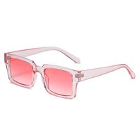 New Retro Square Frame Solid Color Leopard Sunglasses sku image 5