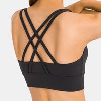 High-elastic Backless Cross Sling Solid Color/print Yoga Vest (multicolor) main image 1