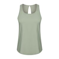 High-elastic Sleeveless Slit Hollow Solid Color Yoga Vest sku image 11