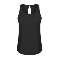 High-elastic Sleeveless Slit Hollow Solid Color Yoga Vest sku image 16