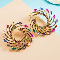 Fashion Alloy Diamond-encrusted Color Acrylic Earrings main image 3