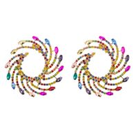Fashion Alloy Diamond-encrusted Color Acrylic Earrings main image 6