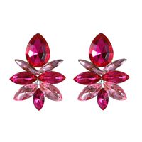 Creative Alloy Colored Diamond Flower Earrings main image 3