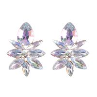 Creative Alloy Colored Diamond Flower Earrings main image 5