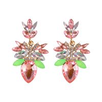 Fashion Alloy Diamond Female Drop-shaped Flower Gemstone Earrings main image 5