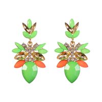 Fashion Alloy Diamond Female Drop-shaped Flower Gemstone Earrings main image 6