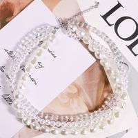 Fashion Multi-layer Winding Pearl Clavicle Chain Short Necklace main image 5
