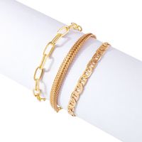 Fashion Exaggerated Geometric Chain Alloy Bracelet Set main image 6