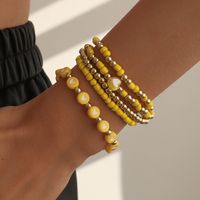 Fashion Geometric Resin Beaded Geometric Simple Bracelet main image 1