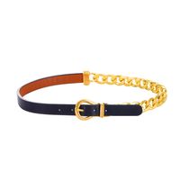 Fashion Leather Chain Stitching Belt Shape Adjustable Choker main image 6