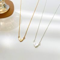New Small Heart Pendant Copper Necklace main image 1