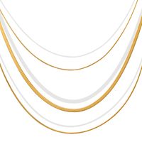 Mode Retro Einfache Halskette Muilt-schicht Titan Stahl Schlüsselbeinkette main image 6