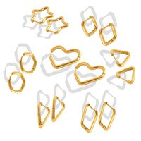 Heart Plating 304 Stainless Steel No Inlaid 18K Gold Plated Earrings main image 6