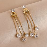 Mode Strass Gland Cuivre Oreille Clip Femmes main image 4