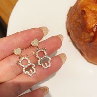 Nouvelles Boucles D'oreilles En Perles De Cuivre Avec Pendentif Ours Mignon main image 5