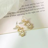 Nouvelles Boucles D'oreilles En Perles De Cuivre Avec Pendentif Ours Mignon main image 6