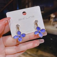 Fashion Spring And Summer Flower Simple Forest Alloy Earrings Female main image 1