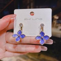 Fashion Spring And Summer Flower Simple Forest Alloy Earrings Female main image 4