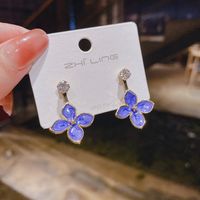 Fashion Spring And Summer Flower Simple Forest Alloy Earrings Female main image 5