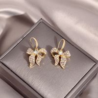 Fashion Full Diamond Three-dimensional Bow Alloy Ear Hook main image 1