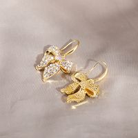 Fashion Full Diamond Three-dimensional Bow Alloy Ear Hook main image 5