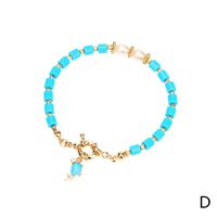 New Mixed Color Stone Beaded Seabed Small Animal Pendant Diamond Copper Bracelet main image 5