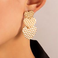 Fashion Alloy Heart Pendant Geometric Square Earrings main image 4