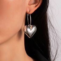 Fashion Alloy Heart Pendant Geometric Square Earrings main image 5