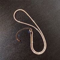 Aaa Zircon White Gold Copper Necklace Wholesale main image 4