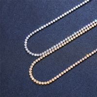 Aaa Zircon White Gold Copper Necklace Wholesale main image 5