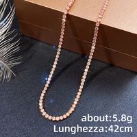 Aaa Zircon White Gold Copper Necklace Wholesale main image 6