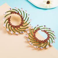 Fashion Alloy Diamond-encrusted Color Acrylic Earrings sku image 7