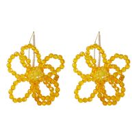 Simple Fashion Handmade Crystal Flower Earrings sku image 4