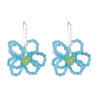 Simple Fashion Handmade Crystal Flower Earrings sku image 5