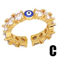 Mode Teufels Auge Zirkon Offener Ring Weibliches Kupfer sku image 2