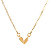 New Small Heart Pendant Copper Necklace sku image 1