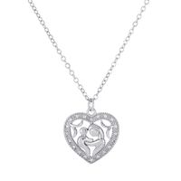 1 Piece Fashion Mama Heart Shape Alloy Plating Inlay Rhinestones 14k Gold Plated Mother's Day Pendant Necklace sku image 5