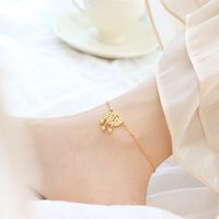 Bracelet De Cheville En Acier Au Titane Avec Pendentif Boule Géométrique À La Mode sku image 2