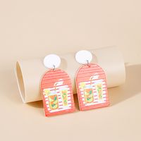 Boucles Oreilles En Alliage Kawaii De Dessin Animé Mignon De Mode Blanc sku image 5