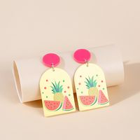 Fashion Cute Cartoon Kawaii Alloy Earrings White sku image 8