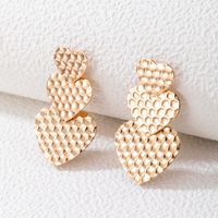 Fashion Alloy Heart Pendant Geometric Square Earrings sku image 5