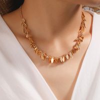Fashion Jewelry Geometric Alloy Disc Single-layer Necklace sku image 1