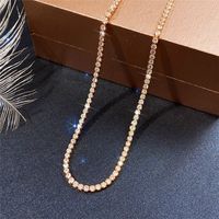 Aaa Zircon White Gold Copper Necklace Wholesale sku image 2