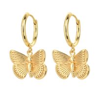 Fashion Heart Devil Eye Plated 14k Real Gold Zircon Pearl Copper Earrings sku image 4