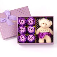 Großhandel 6 Rosen Seife Blume Geschenkbox Kreative Geburtstagsgeschenk Großhandel sku image 3