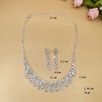 Bride Jewelry Clavicle Necklace Women's Diamond Set Wedding main image 5