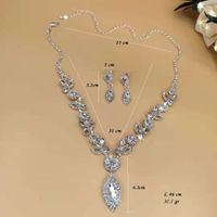 Fashion Bridal Set Crystal Flower Jewelry Set Banquet Wedding Necklace Accessories main image 8
