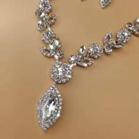 Fashion Bridal Set Crystal Flower Jewelry Set Banquet Wedding Necklace Accessories main image 7