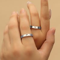 Fashion Fashion Ornament Love You Mua Stainless Steel Couple Ring sku image 1