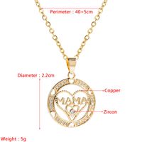 Mother's Day Ornament Fashion Mama Letter Diamond Pendant Necklace main image 8